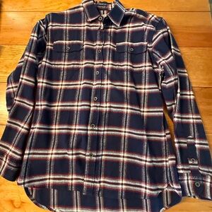 Jachs Navy and White Plaid Button Down Shirt